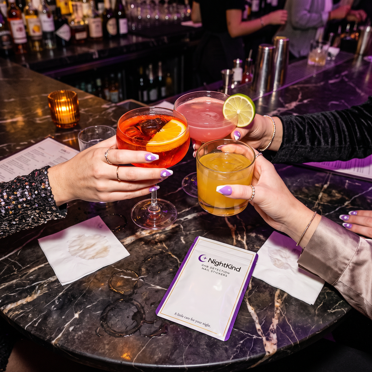 Soirée entre filles avec le sachet NightKind